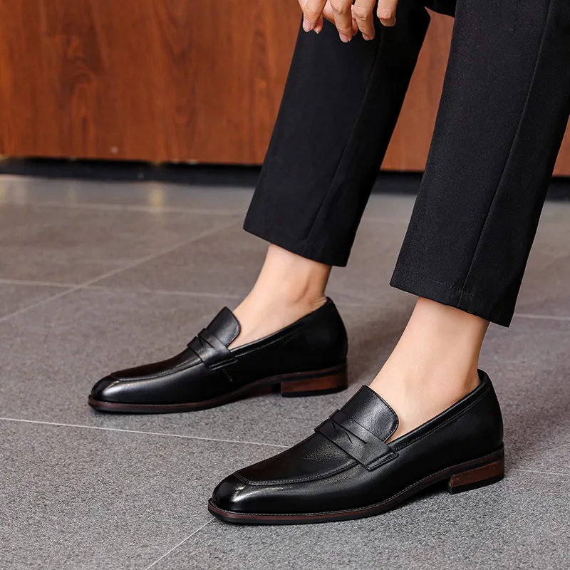 Help Dress Shoes Men Low Top Black-5