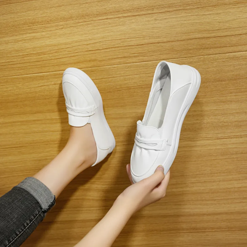 Help Loafers Women's Low Top White-8