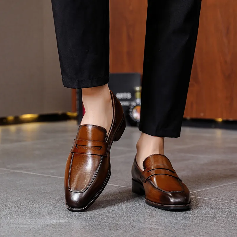 Help Dress Shoes Men Low Top Black-14