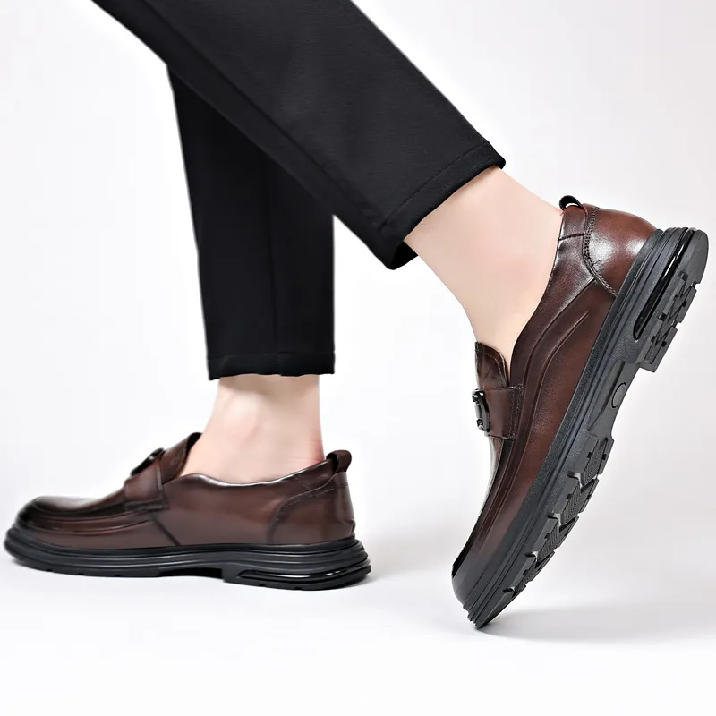 Help Dress Shoes Men Mid Top Black, Brown-15