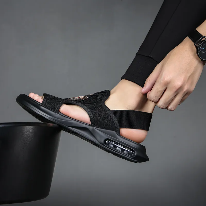Help Beach Sandals Men Black-7