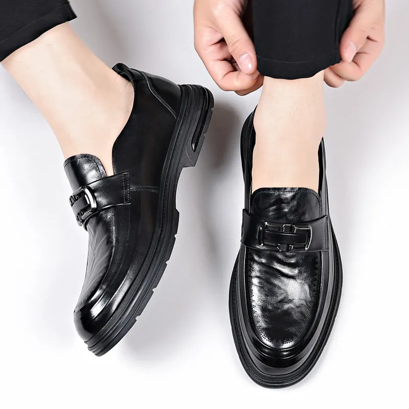 Help Dress Shoes Men Mid Top Black, Brown-6
