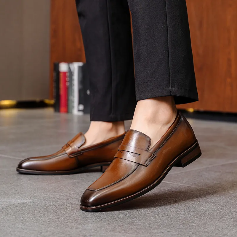 Help Dress Shoes Men Low Top Black-15