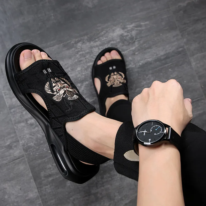 Help Beach Sandals Men Black-11