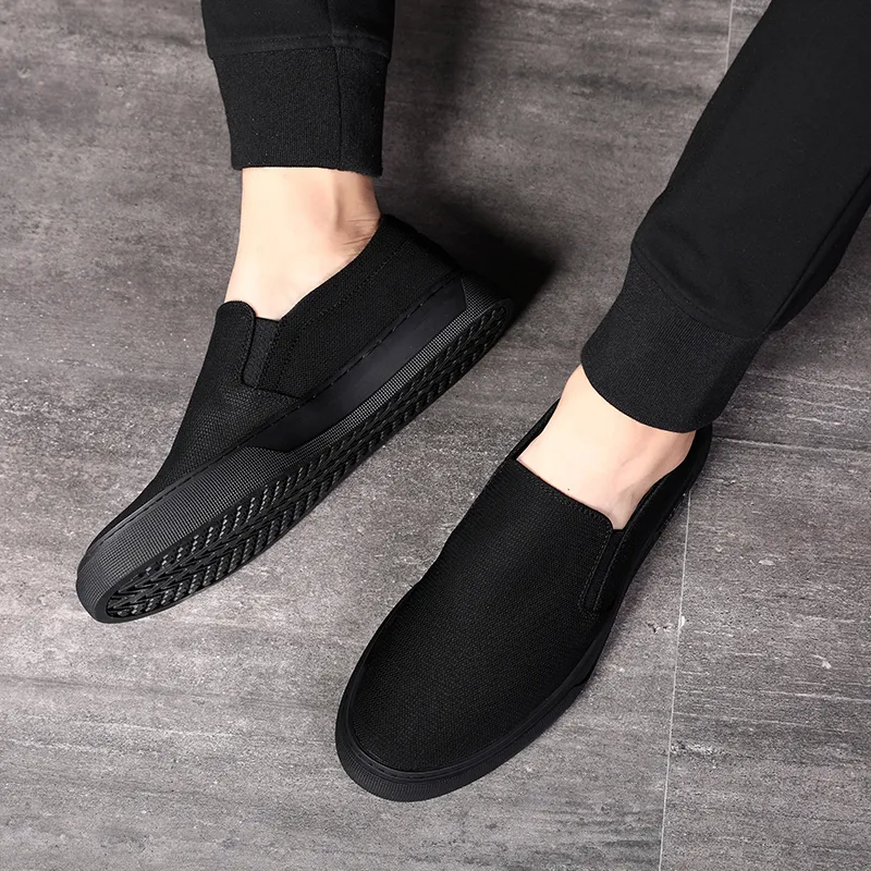 Help Slip Resistant Quick Drying Wear Resistant Low Top Skateboard Shoes Men's Black-12