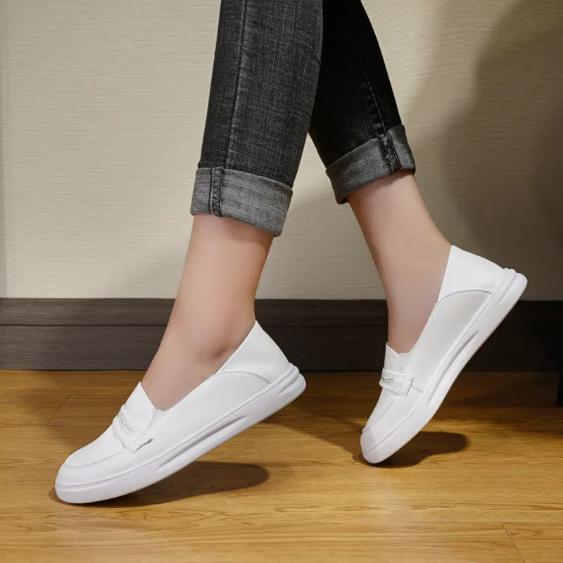 Help Loafers Women's Low Top White-3