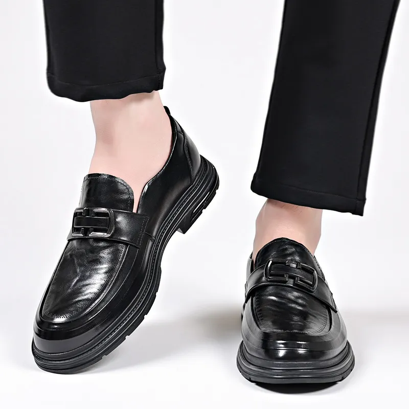 Help Dress Shoes Men Mid Top Black, Brown-9