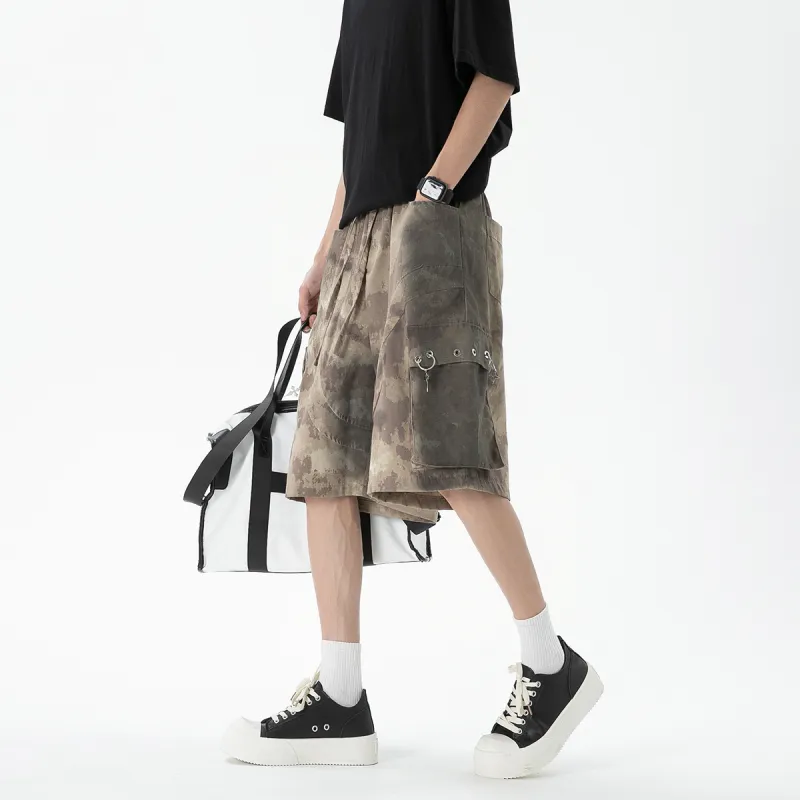 MONOLOGE Summer Casual Shorts Unisex Coffee Brown-2