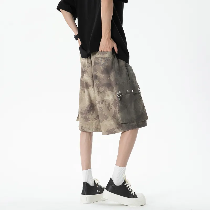 MONOLOGE Summer Casual Shorts Unisex Coffee Brown-5