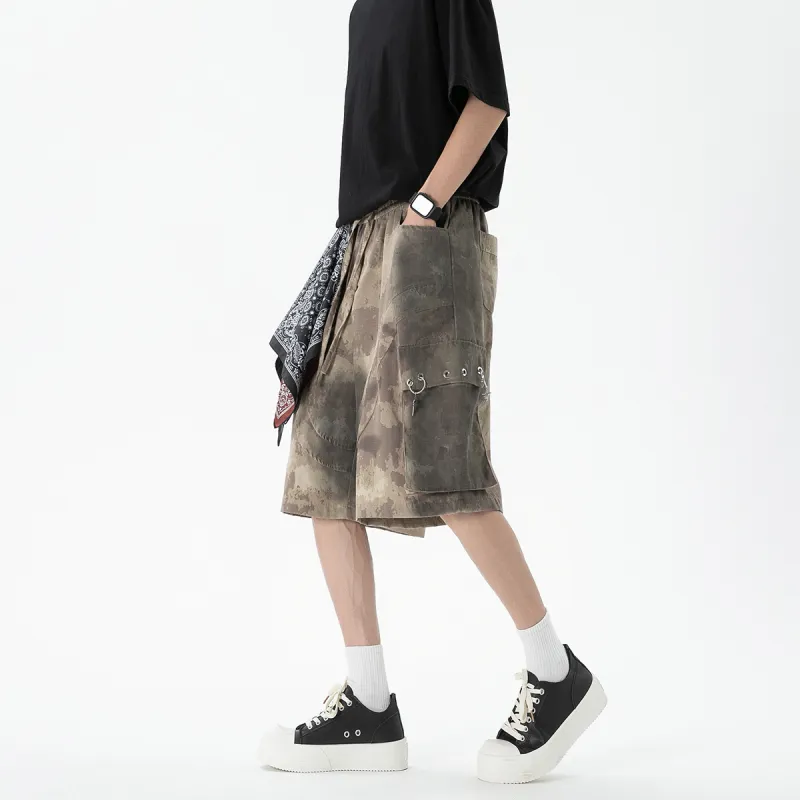 MONOLOGE Summer Casual Shorts Unisex Coffee Brown-4