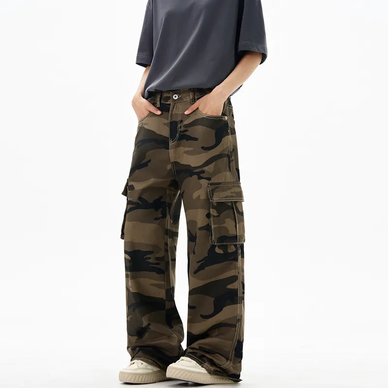 Dounkol Cargo Pants Unisex Camouflage Pants-2