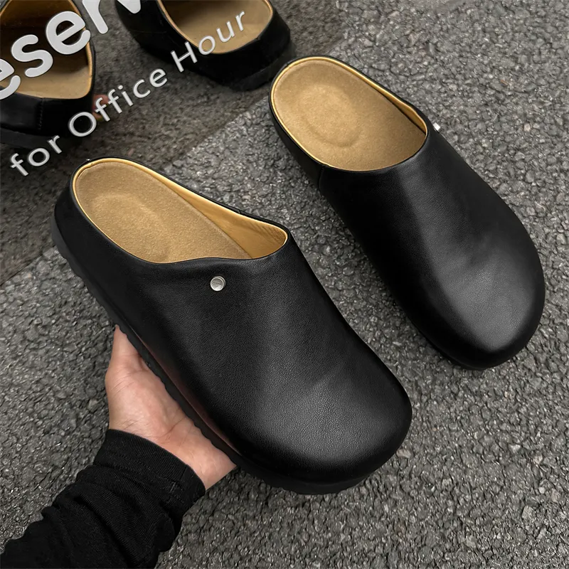Dounkol Rubber Sole Stud Quiet Closed Toe Slippers Unisex-20