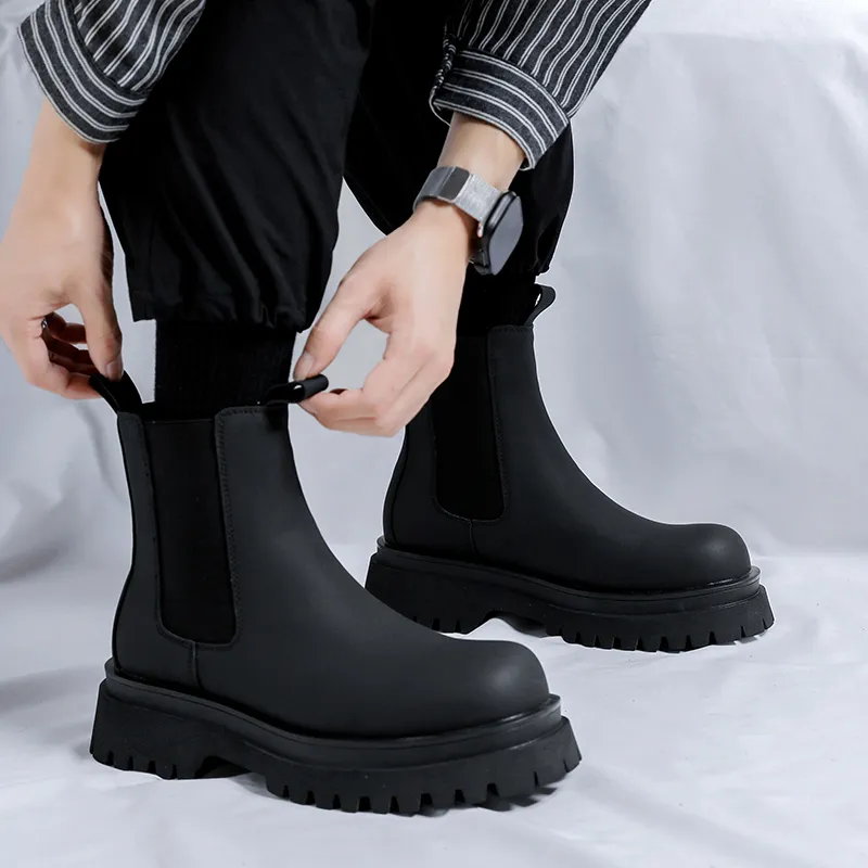 Dounkol Get Cool Crew Chelsea Boots 5cm Unisex Black-4
