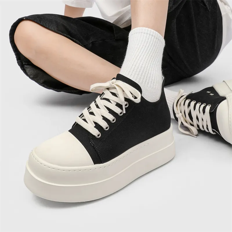 Dounkol Low Top Skateboard Shoes Men's Black-3