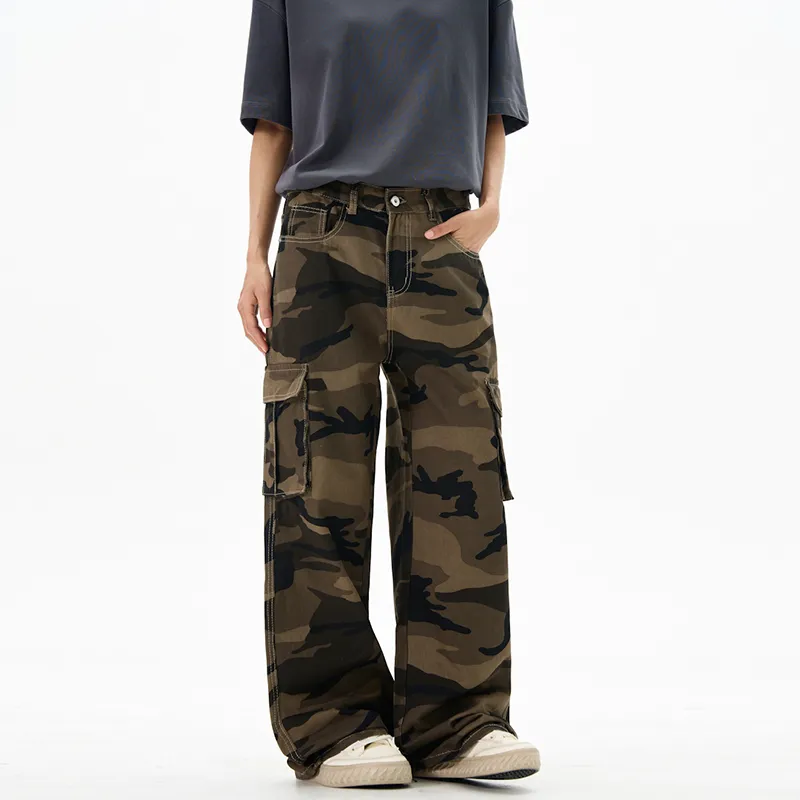 Dounkol Cargo Pants Unisex Camouflage Pants-3