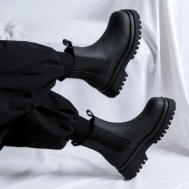 Dounkol Get Cool Crew Chelsea Boots 5cm Unisex Black-13