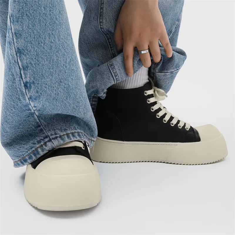 Dounkol Abrasion Resistant Skateboard Shoes Unisex Black-5