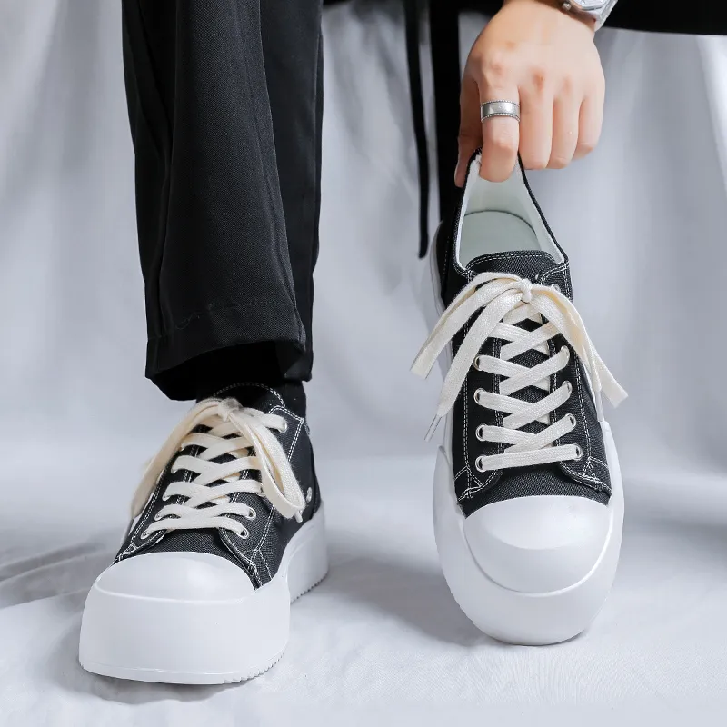 Dounkol Get Cool Height Increasing Low Top Canvas Shoes Unisex-3