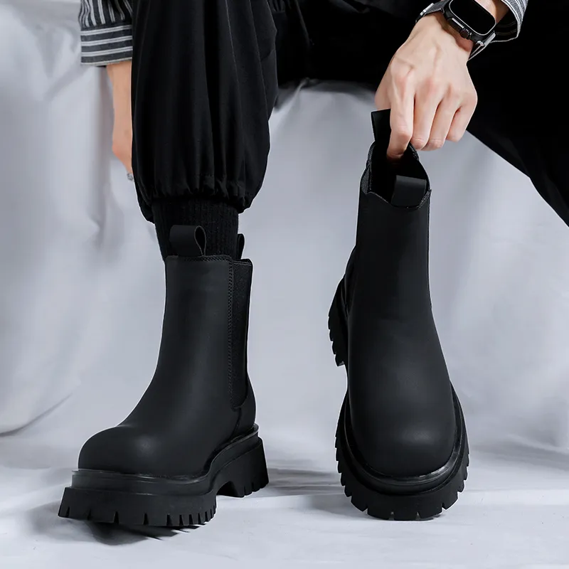 Dounkol Get Cool Crew Chelsea Boots 5cm Unisex Black-11