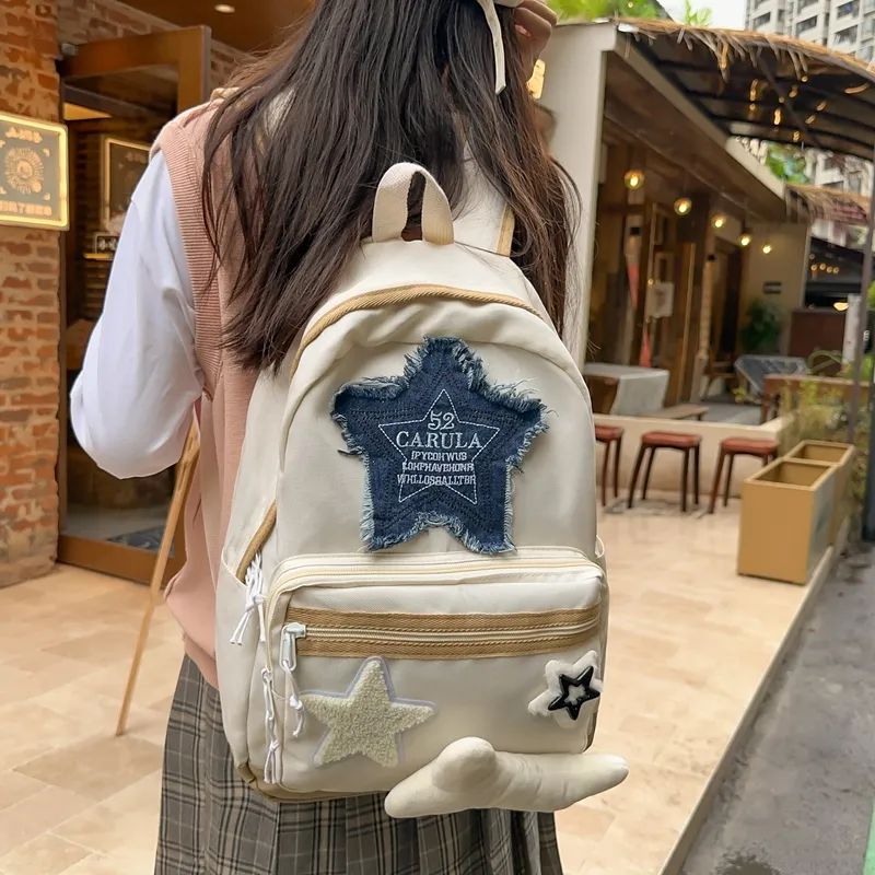 GEERDUN Oxford Backpack Regular Women's White-1