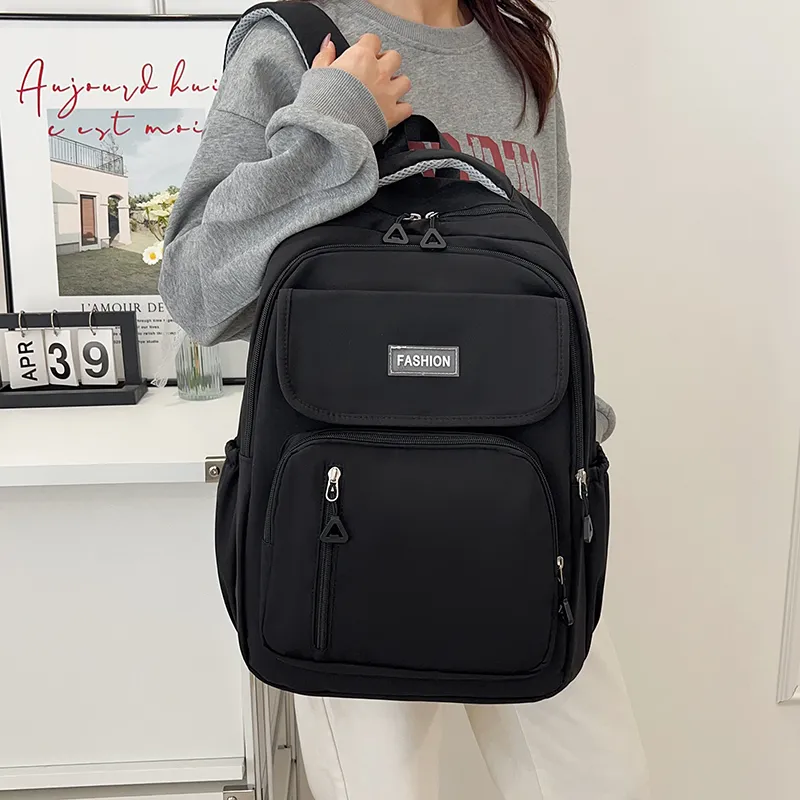 GEERDUN Nylon Fabric Backpack Unisex Multicolor-2