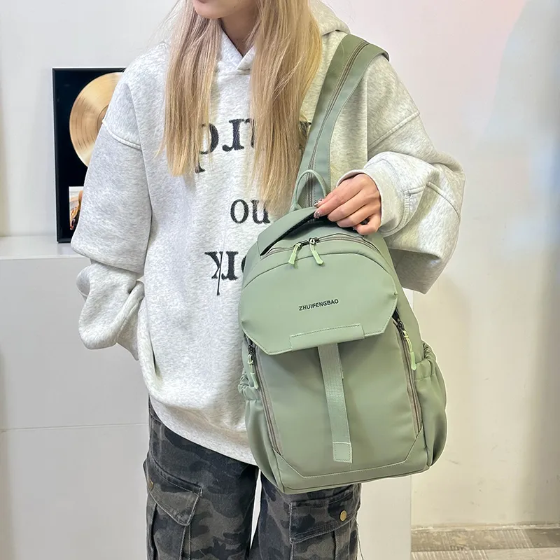 GEERDUN Oxford Backpack Unisex Light Gray, Dark Gray, Black, Pink, Army Green, Blue-10