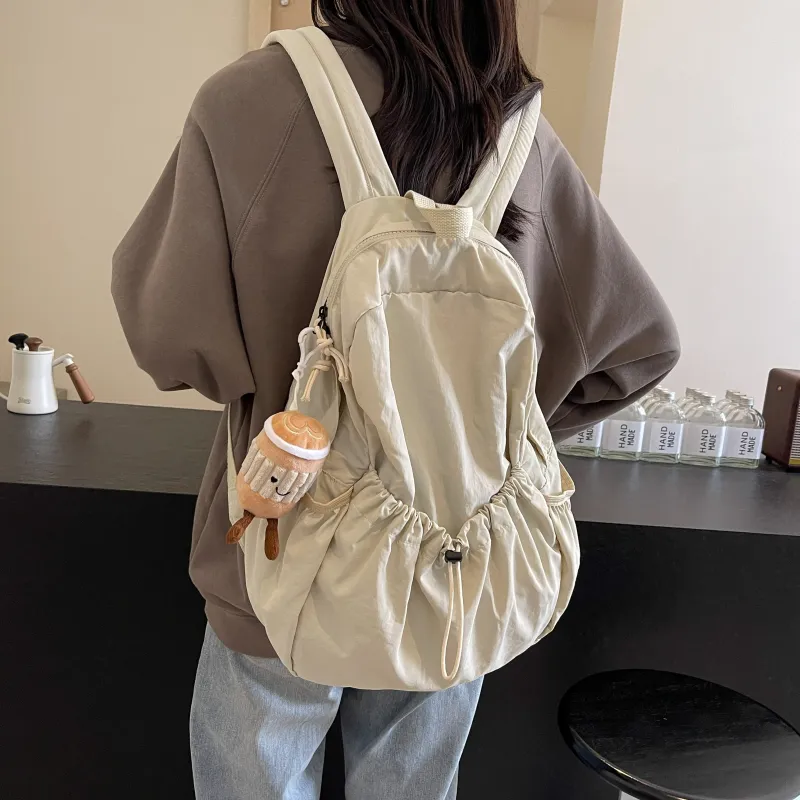 GEERDUN Nylon Fabric Backpack Unisex Multicolor-7