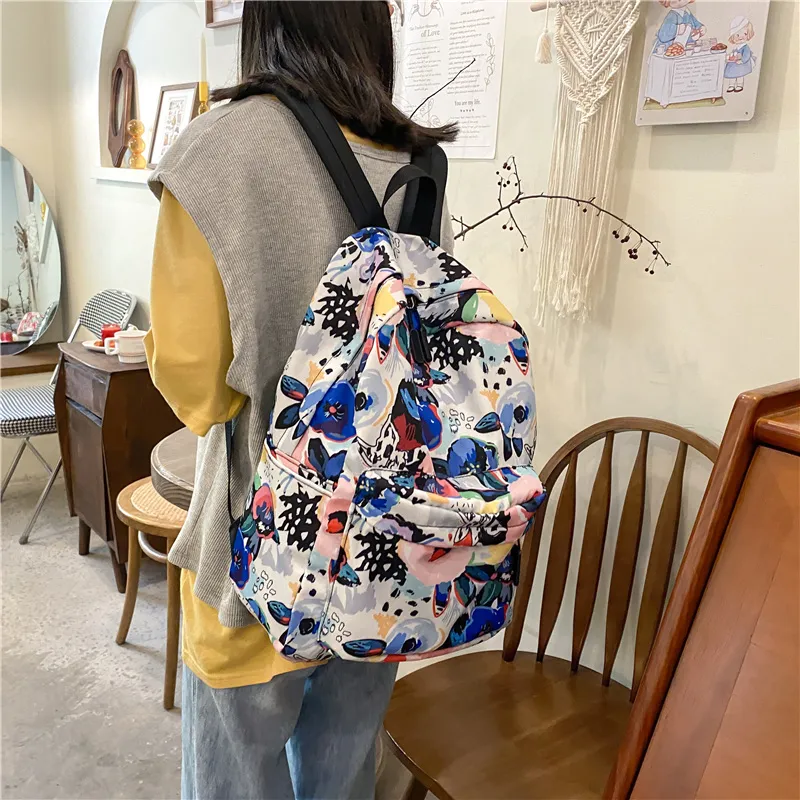 GEERDUN Nylon Backpack Women's Multicolor-2