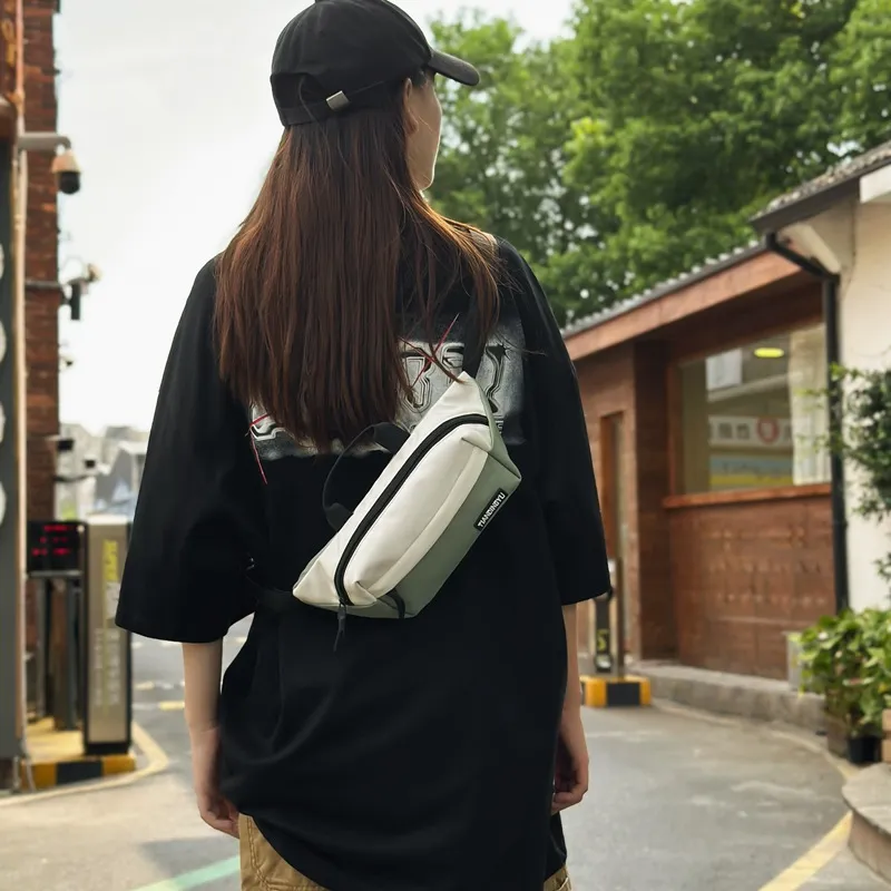 GEERDUN Nylon Laptop Backpack Regular Unisex Pure Black/Black & White/Green/Khaki-8