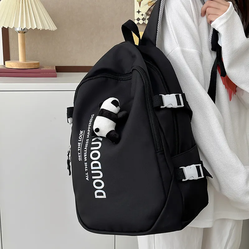GEERDUN Nylon Backpack Tubas Unisex Black/Red/Blue-1