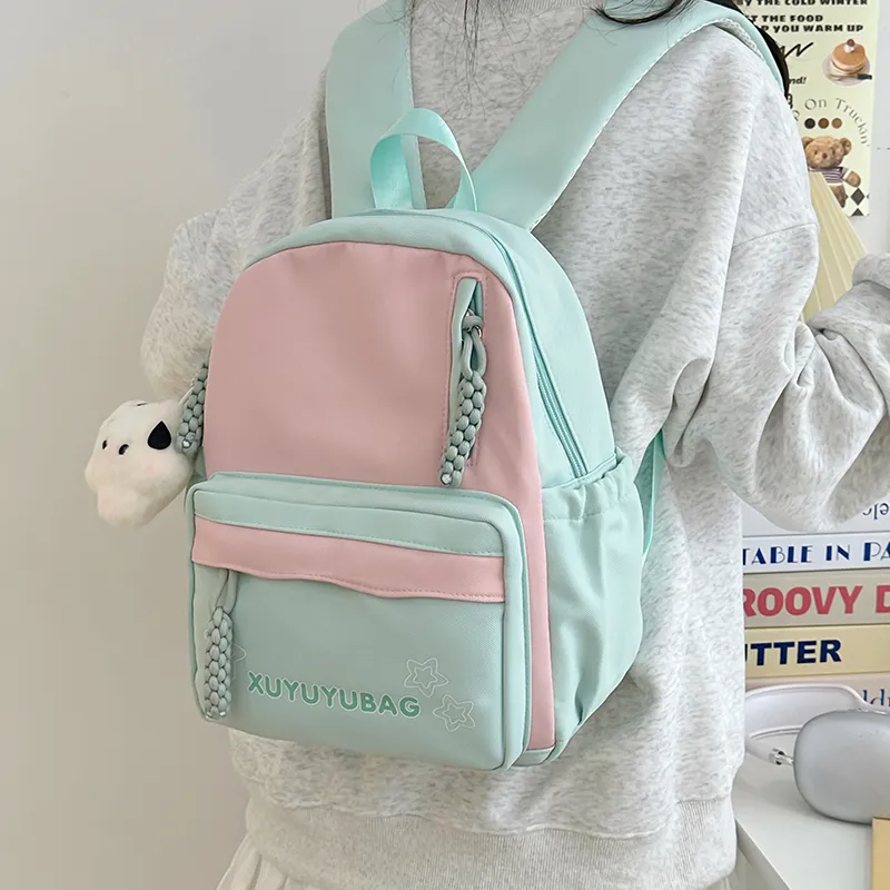 GEERDUN Nylon Backpack Women's Pink/Blue/Brown/Black/Purple/Green-12