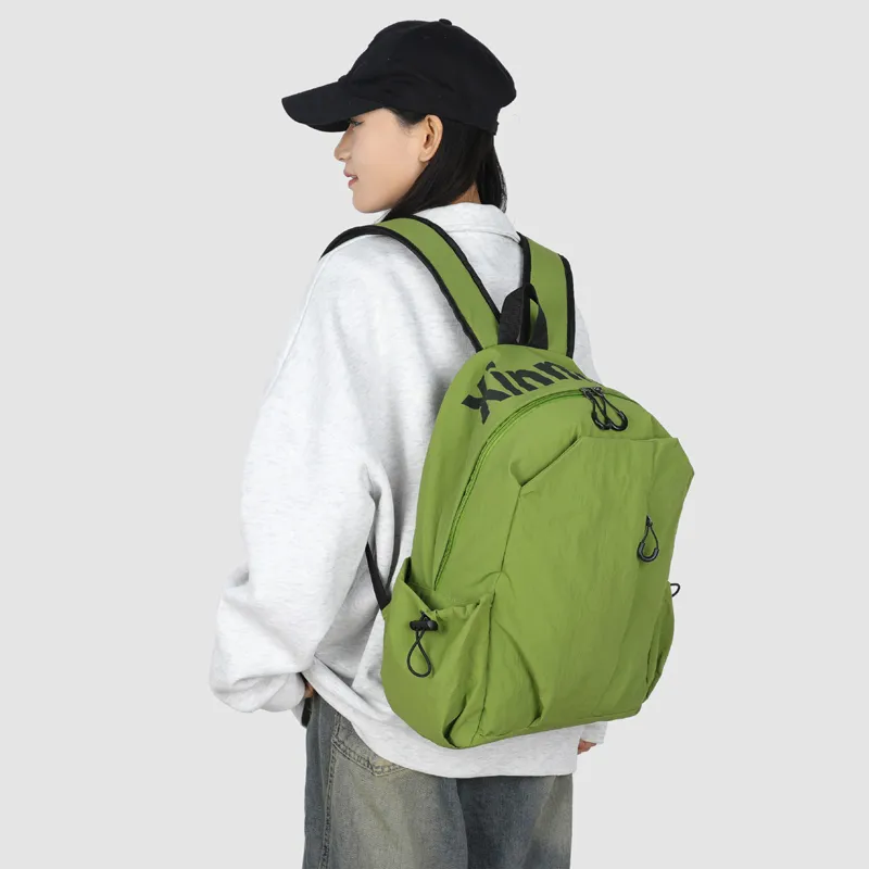 GEERDUN Abrasion Resistant Material Backpack Regular Unisex Ecru, Gray, Black, Green-17