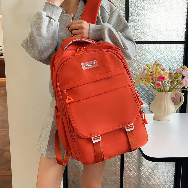 GEERDUN Nylon Fabric Backpack Unisex Multicolor-8