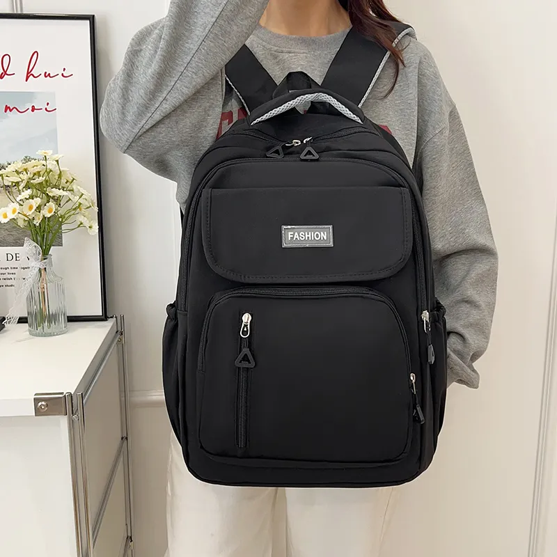GEERDUN Nylon Fabric Backpack Unisex Multicolor-3