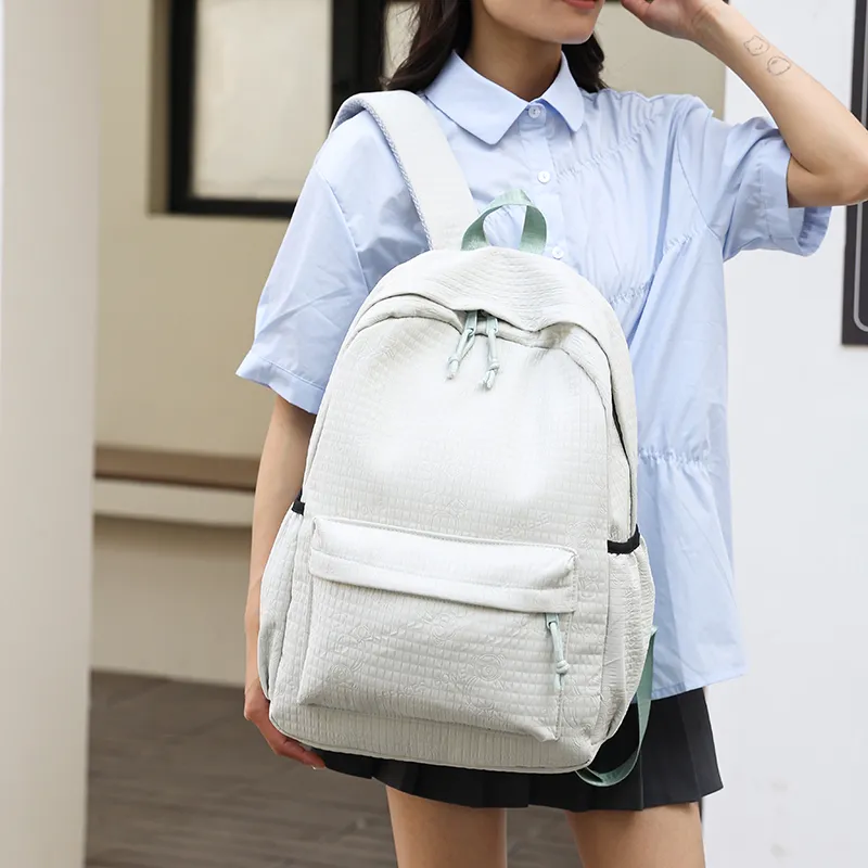 GEERDUN Oxford Backpack Regular Unisex Black/Gray/Khaki/Pink-5