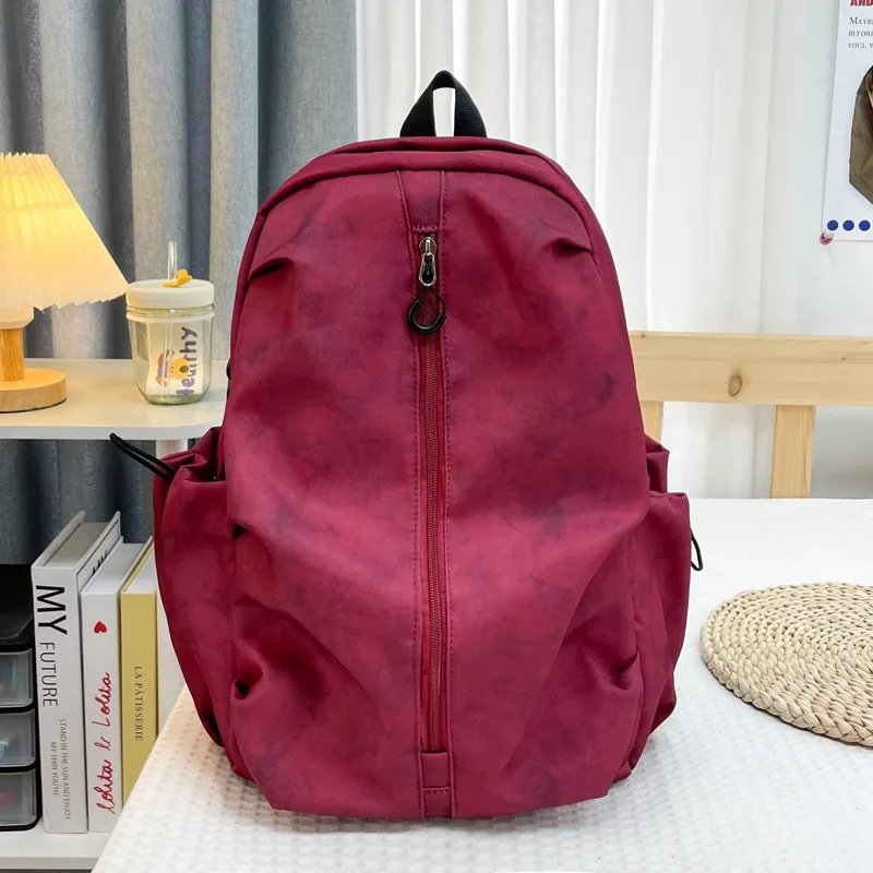 GEERDUN Nylon Backpack Unisex Ecru/Black/Burgundy/Khaki-5
