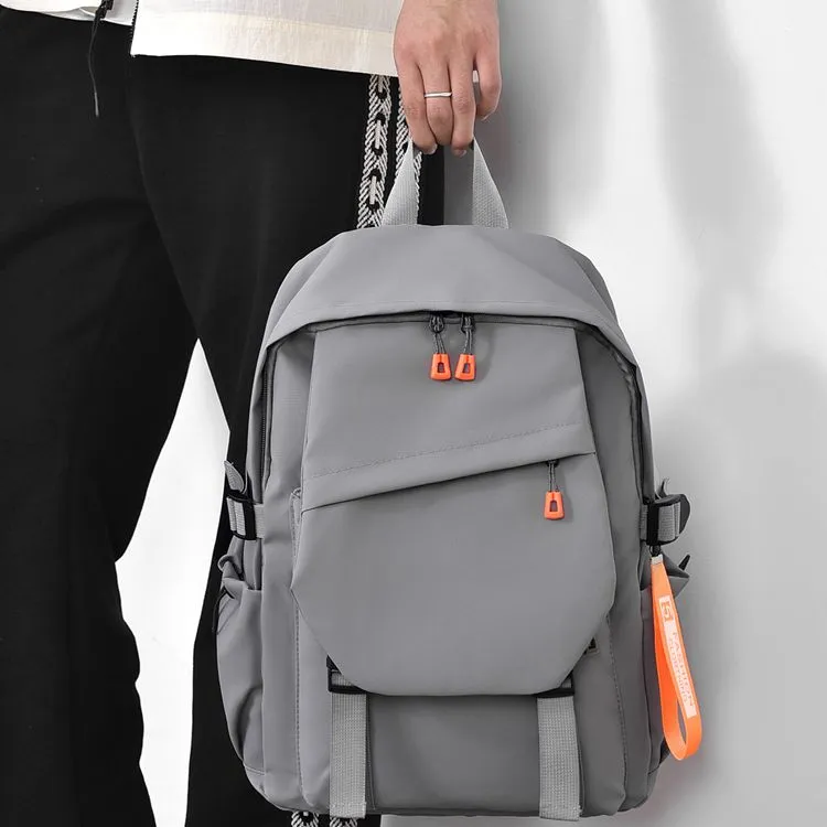 GEERDUN PU Laptop Backpack Regular Unisex Black/Gray-5