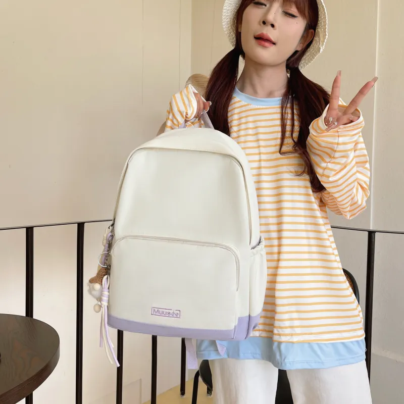 GEERDUN Nylon Backpack Regular Unisex Black, Violet, Khaki, Chocolate, Army Green-5