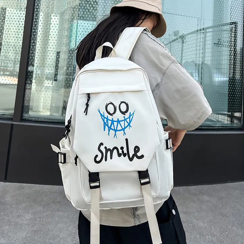 GEERDUN Composite Cloth Backpack Unisex White Style 1/White Style 2/Black Style 1/Black Style 2-7