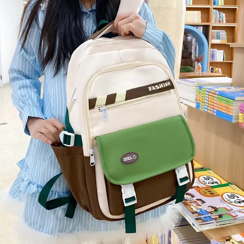 GEERDUN Nylon Backpack Regular Unisex Multicolor-9