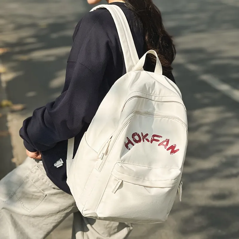 GEERDUN Nylon Backpack Regular Unisex White/Black/Red/Khaki/Green-1