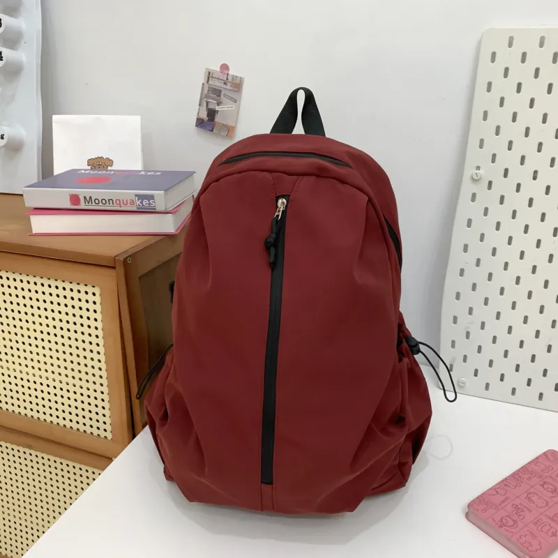GEERDUN Nylon Backpack Regular Unisex Black/Burgundy/Army Green/Beige-4