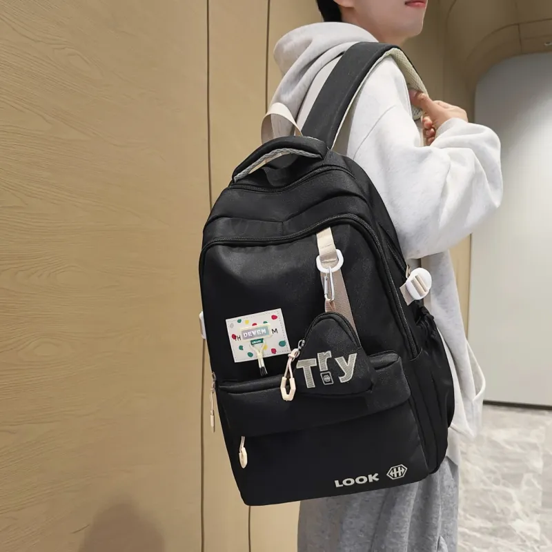 GEERDUN Nylon Backpack Unisex Multicolor-1