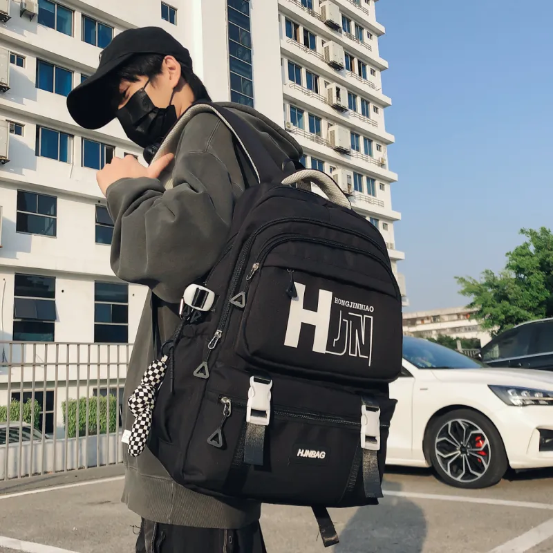 GEERDUN Nylon Backpack Unisex Multicolor-1