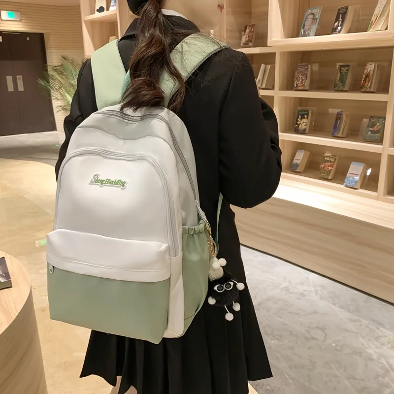 GEERDUN Nylon Backpack Unisex Black/Khaki/Green/Blue-5