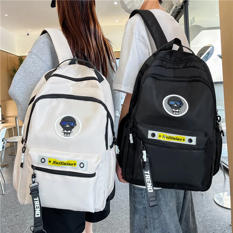 GEERDUN Nylon Backpack Regular Unisex Dark Gray/Black/Khaki/Light Gray/White-7