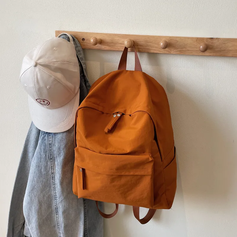 GEERDUN Nylon Fabric Backpack Unisex Multicolor-10