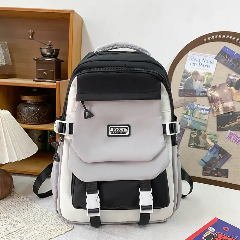 GEERDUN Nylon Backpack Unisex Black/Khaki/Green/Blue/Pink-1