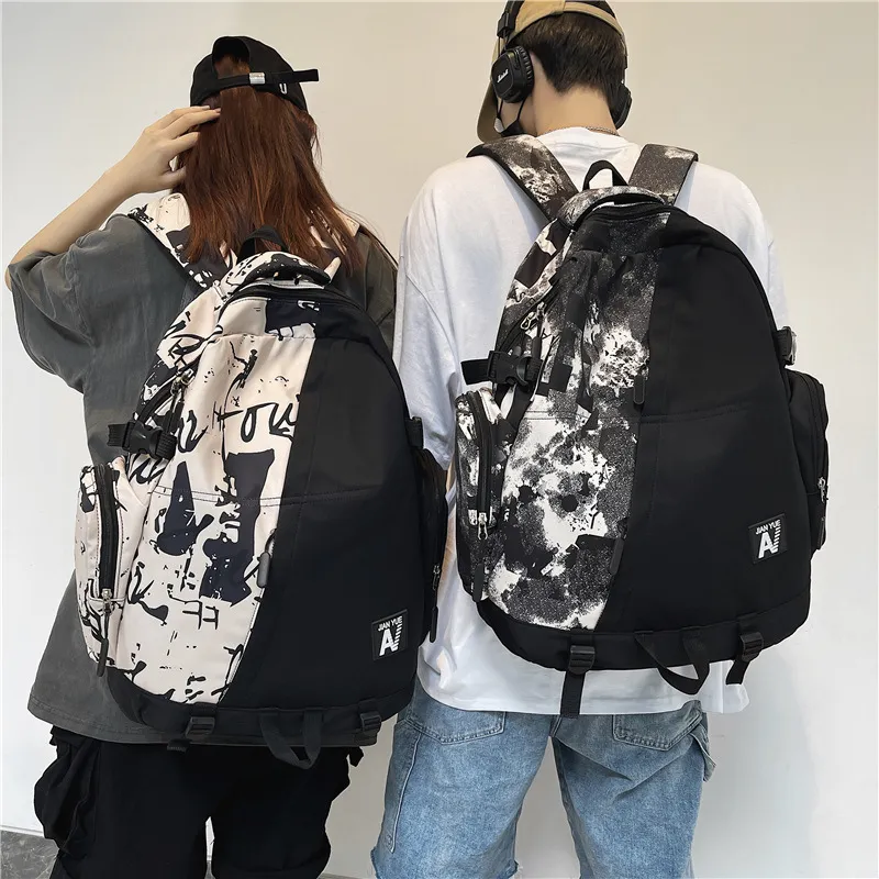 GEERDUN Nylon Backpack Laptop Bag Unisex Black-1