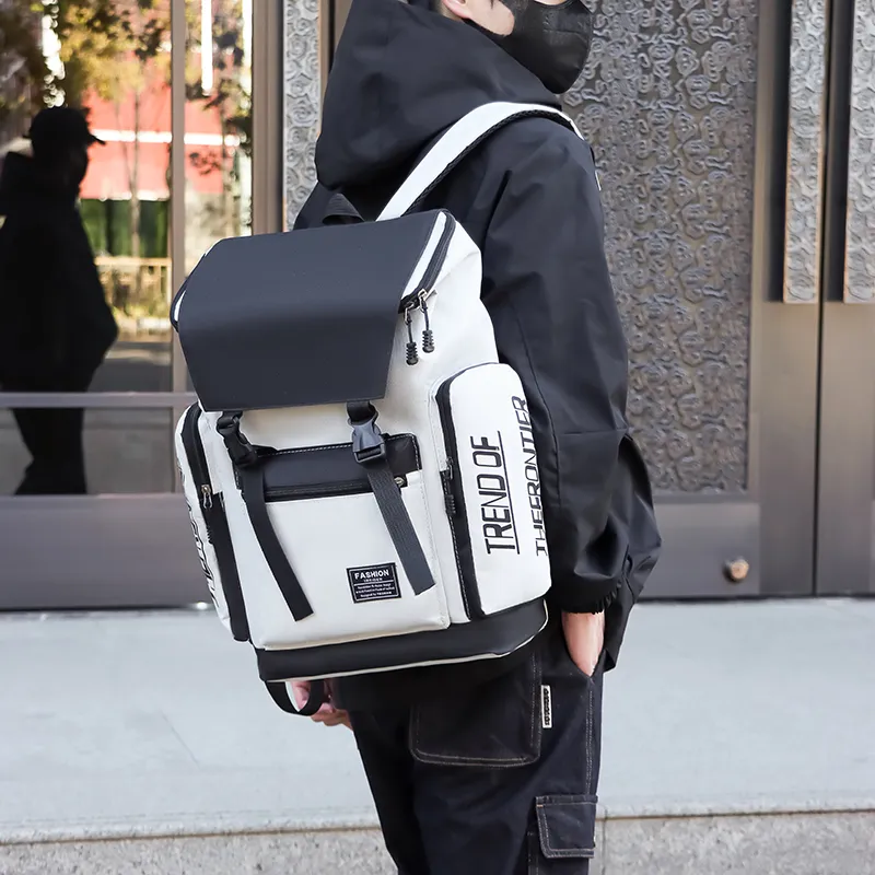 GEERDUN Oxford Backpacks Backpack Unisex Black/Gray-9